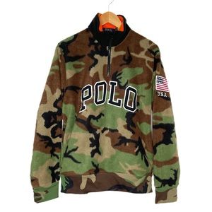 Polo Ralph Lauren Camo Fleece Quarter Zip Pullover
